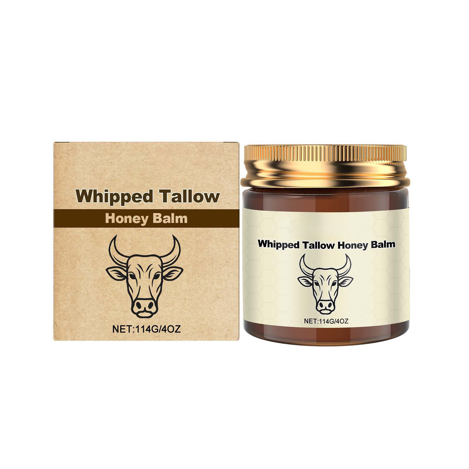 Wholesale OEM ODM Moisturizer Face &amp; Whole Body Moisturizer Body Lotion Natural Whipped Beef Tallow Honey Balm for Skin Care