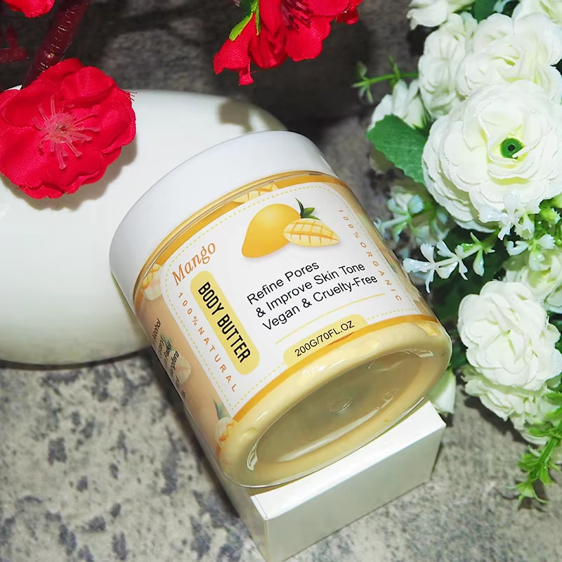 Han Linger Private Label Natural Organic Body Lotion Skin Care Rose Cream Colorful Whipped Body Butter