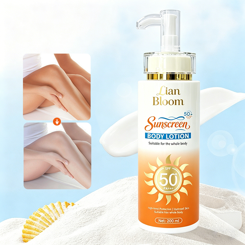 Hot Sale 200 ml SPF50+ PA+++ Sunscreen Body Lotion Full Body Sun Protection Moisturizing Water Resistant for All Skin Types