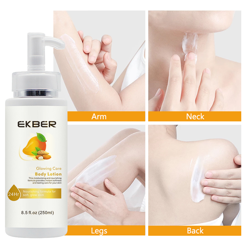 Customize Logo Mango Almond Whitening Body Lotion Organic Cream Mango Almond Scent Body Lotion