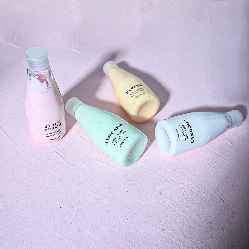 Private Label Organic Skin Care Milk Body Lotion 200ml Fruit Extracts-Whitening Formula Using Coconut Papaya Aloe Vera Apple
