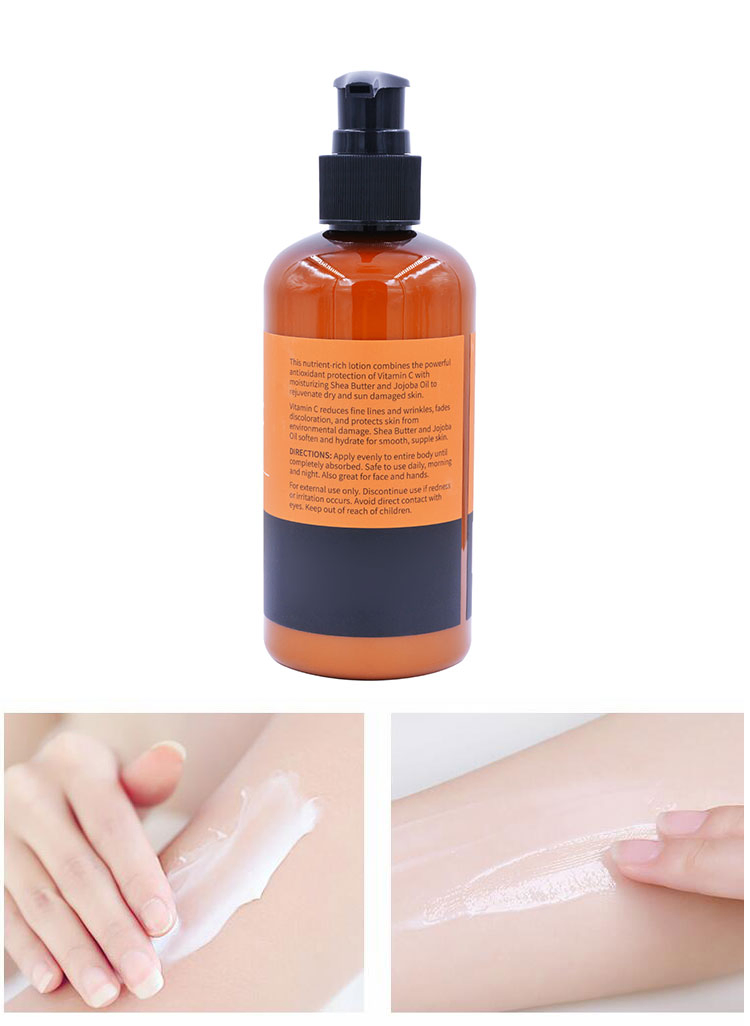 Wholesale OEM Organic Moisturizing Cream Black Skin Lightening Whitening Vitamin C Body Lotion