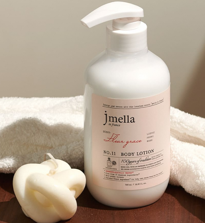 JMELLA France Fleur Grace Brightening Body Lotion 500ml Even Tone Radiant Glow Vitamin C Enriched Korean Made Wholesale