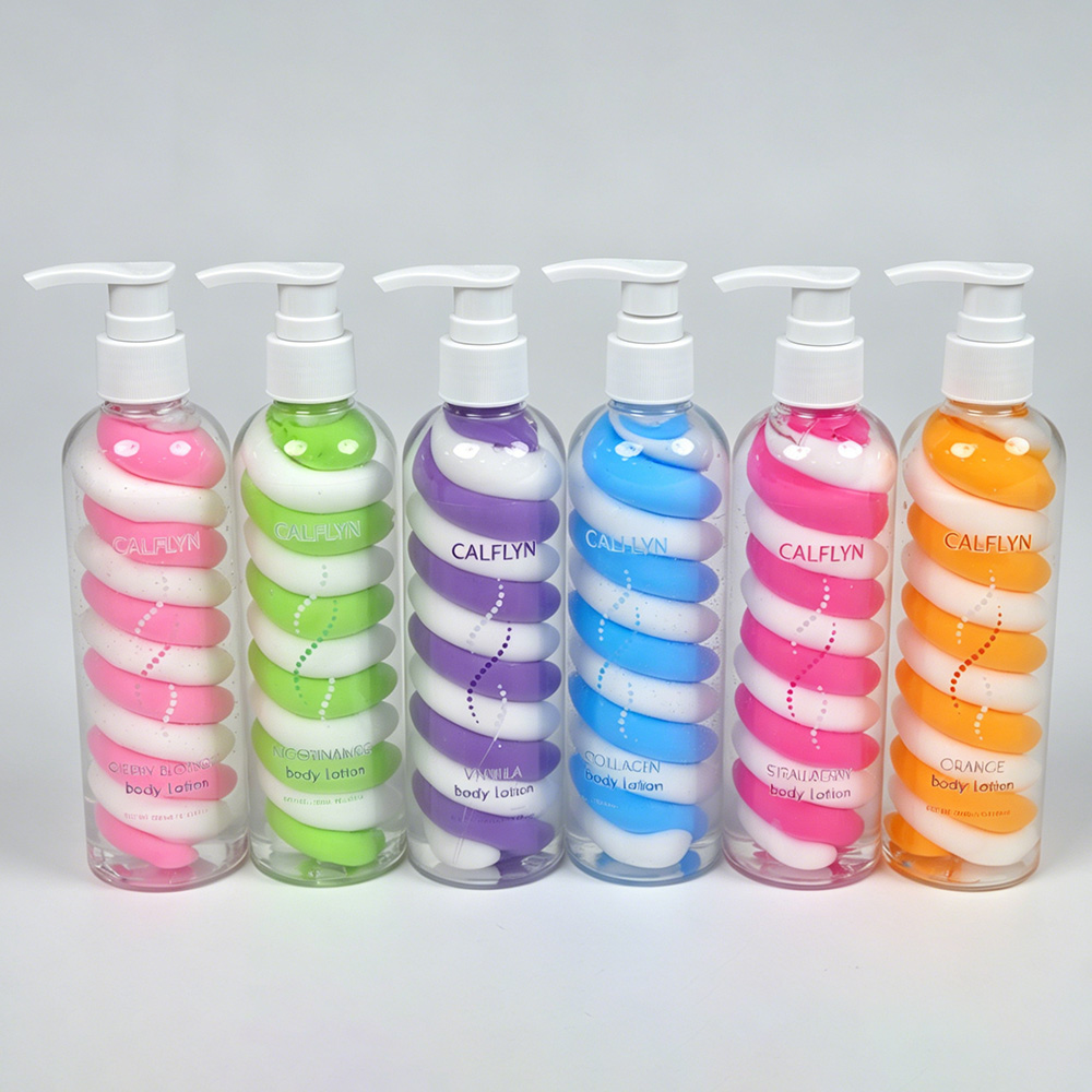 Private Label Collagen Body Lotion Moisturizing Anti-Aging Body Cream Spiral Marshmallow Ice Cream Design Daily Skin Care