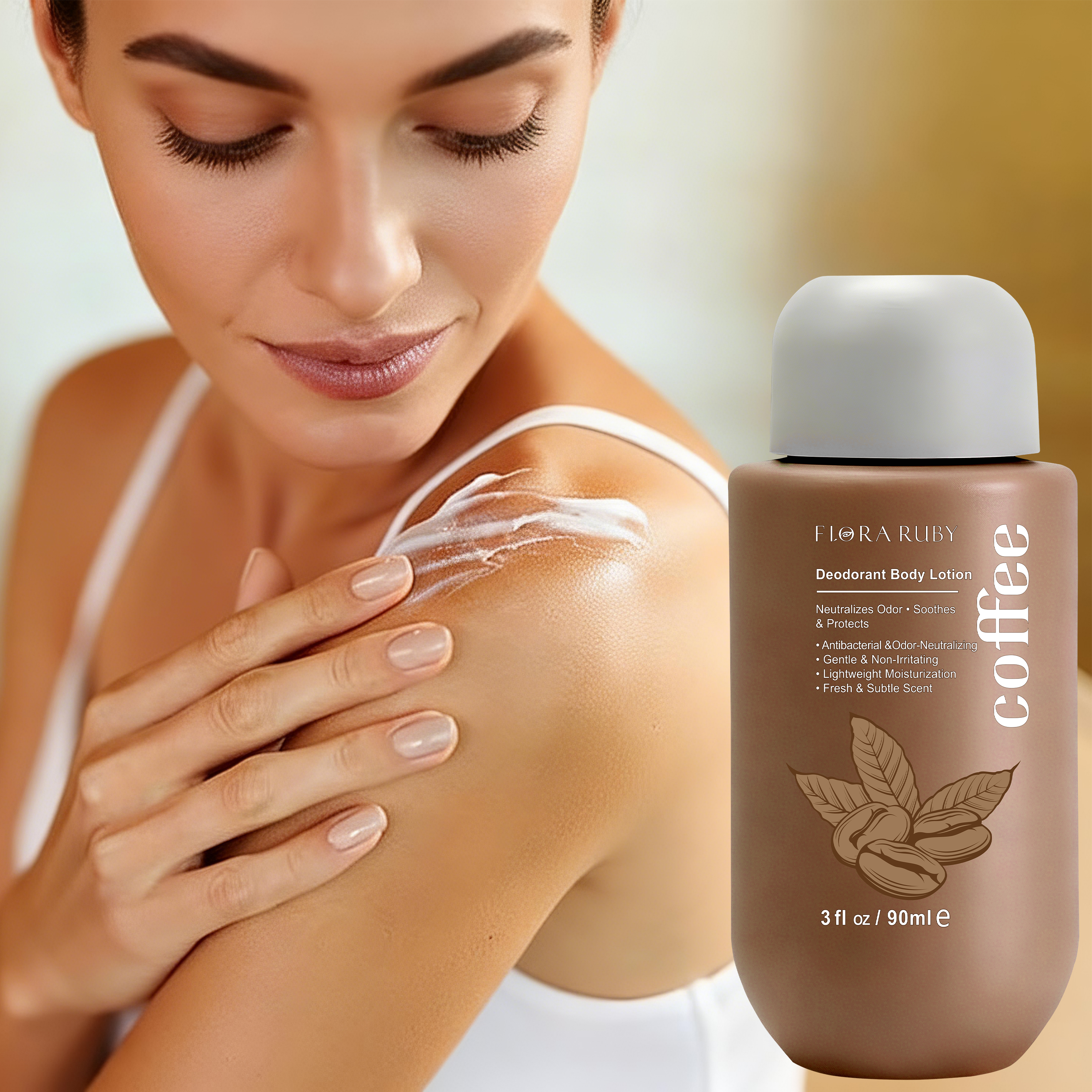 Flora Ruby Professional Production of Deodorizing Body Lotion Moisturizing Body Lotion Gentle Non-irritating 5 Pack Set