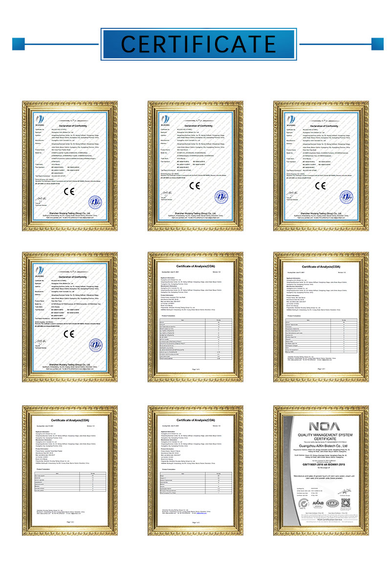 Safety and Quality Certificates