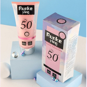 Private Label 2-in-1 SPF 50 Anti Wrinkle Titanium Dioxide Sunscreen Cream Lotion Whitening Sunblock for Face and Body Skin Care