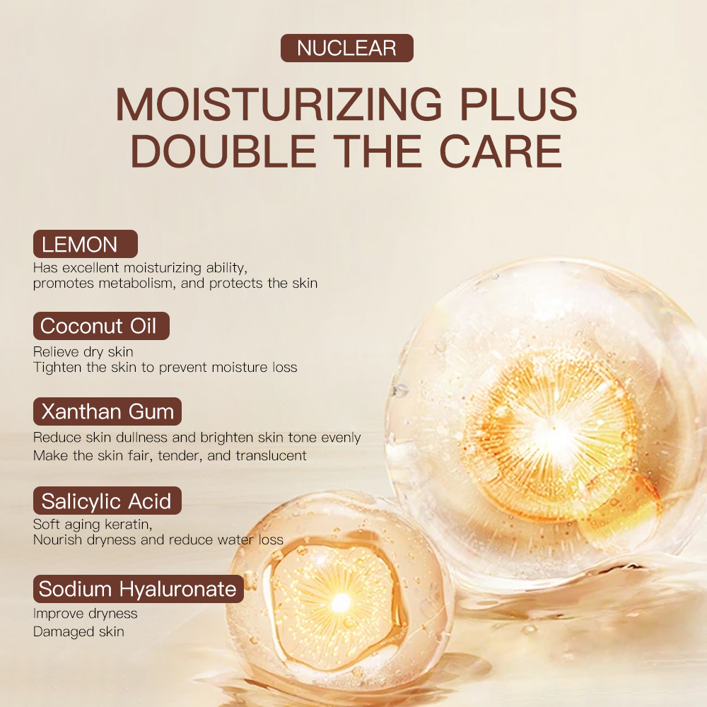 Aiooce Woman Men Organic Anti-Aging Body Lotion Deep Lemon Coconut Hydrating Nourishing Exfoliator Lifting &amp; Firming Whitening