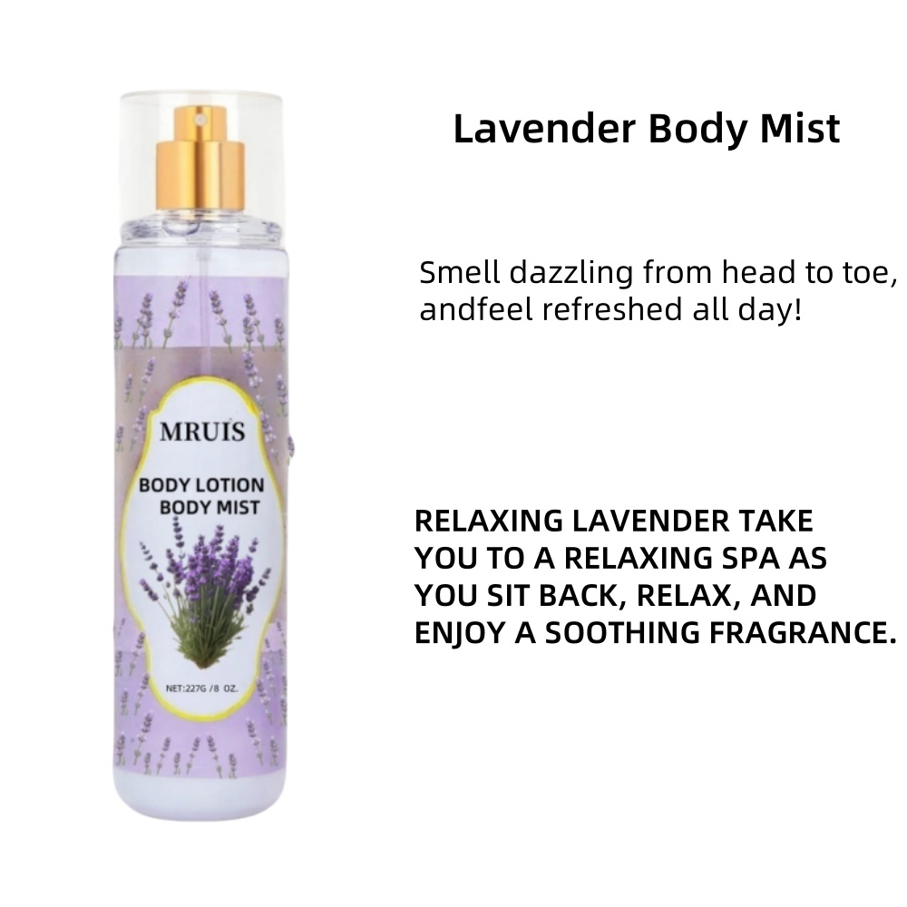 Set for Ladies Deeply Moisturizing Fragrant Body Lotion Delicate Fragrant Spray Action Enriched with Shea Butterand Vitamin E