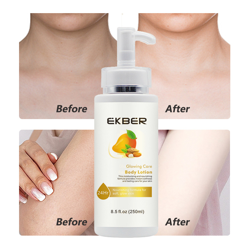 Customize Logo Mango Almond Whitening Body Lotion Organic Cream Mango Almond Scent Body Lotion
