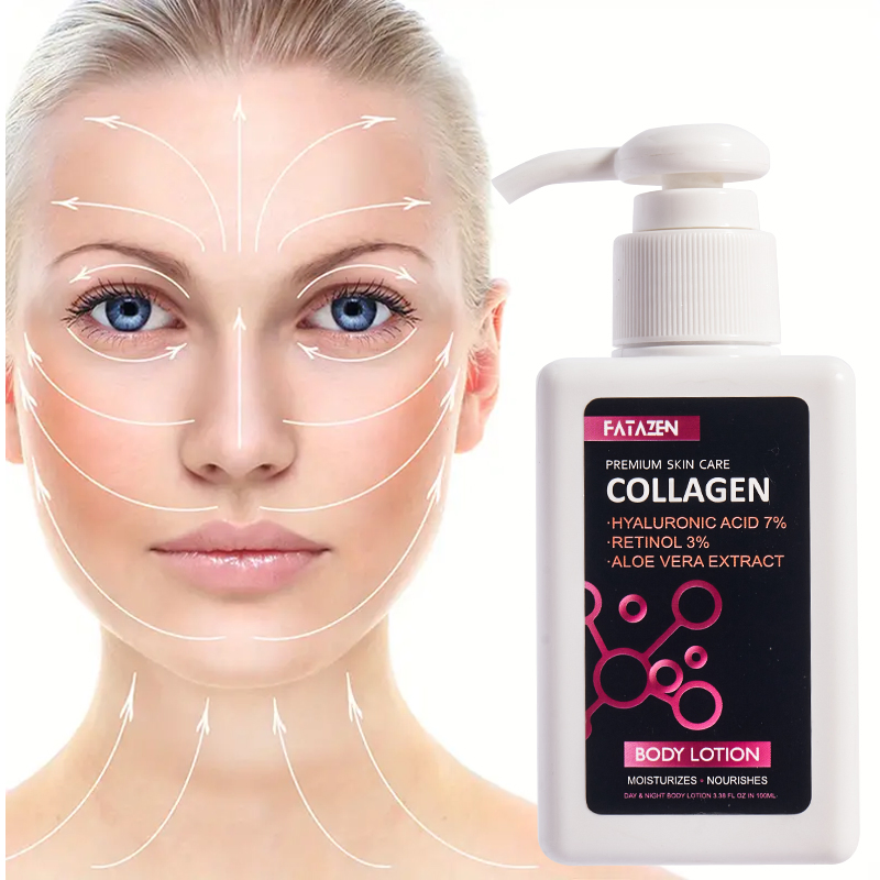 Deep Hydrating Reduces Facial Fine Lines Anti-Aging Pink Collagen Body Lotion