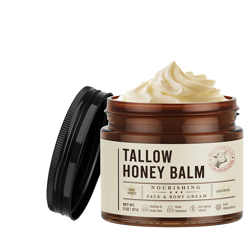 Organic Body Lotion Moisturizing Cream Private Label Whipped Tallow Honey Balm Lightening Nourishing Smooth Soft Skin Unscented