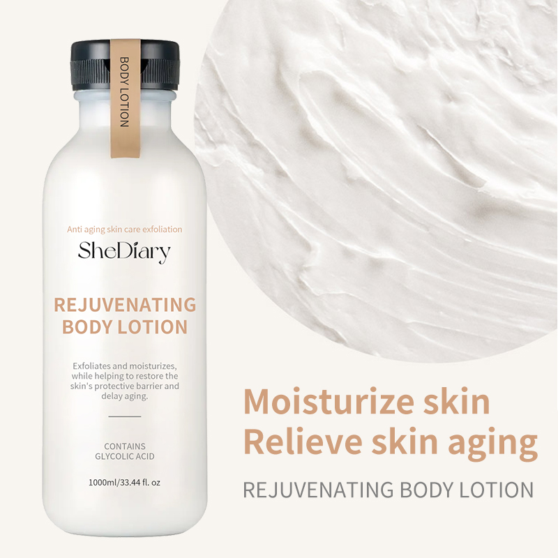 SheDiary 1000ml Body Lotion Natural Vegan Hyaluronic Acid Hydration Skin Moisturizing Rejuvenating Antioxidant Effects