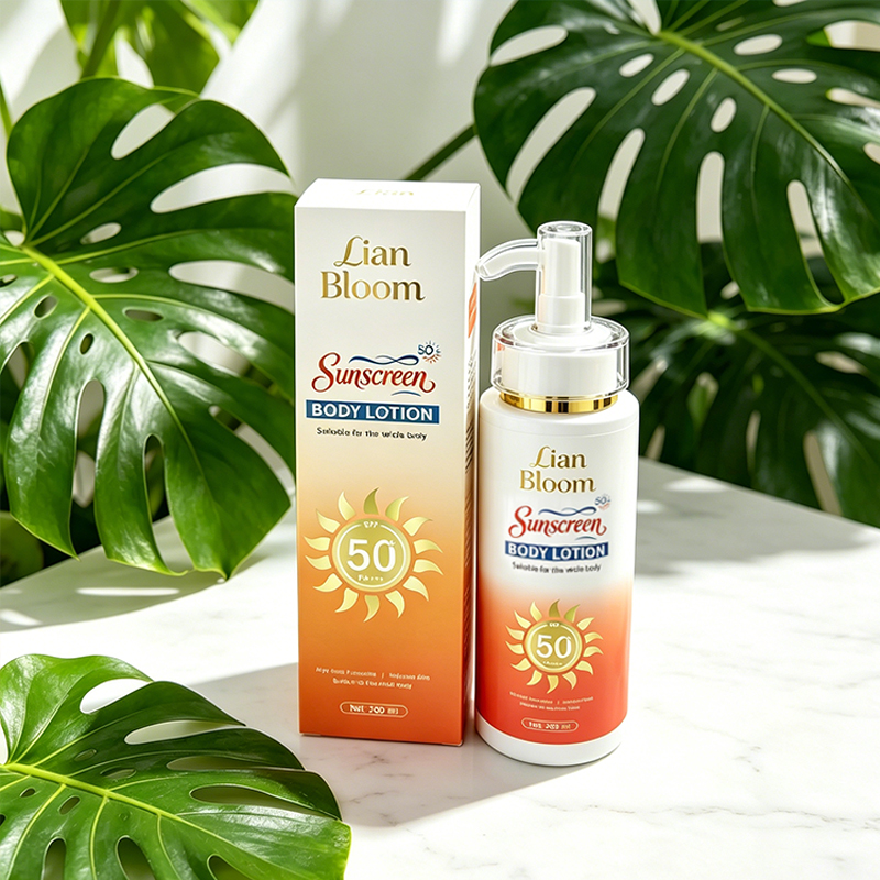 Hot Sale 200 ml SPF50+ PA+++ Sunscreen Body Lotion Full Body Sun Protection Moisturizing Water Resistant for All Skin Types