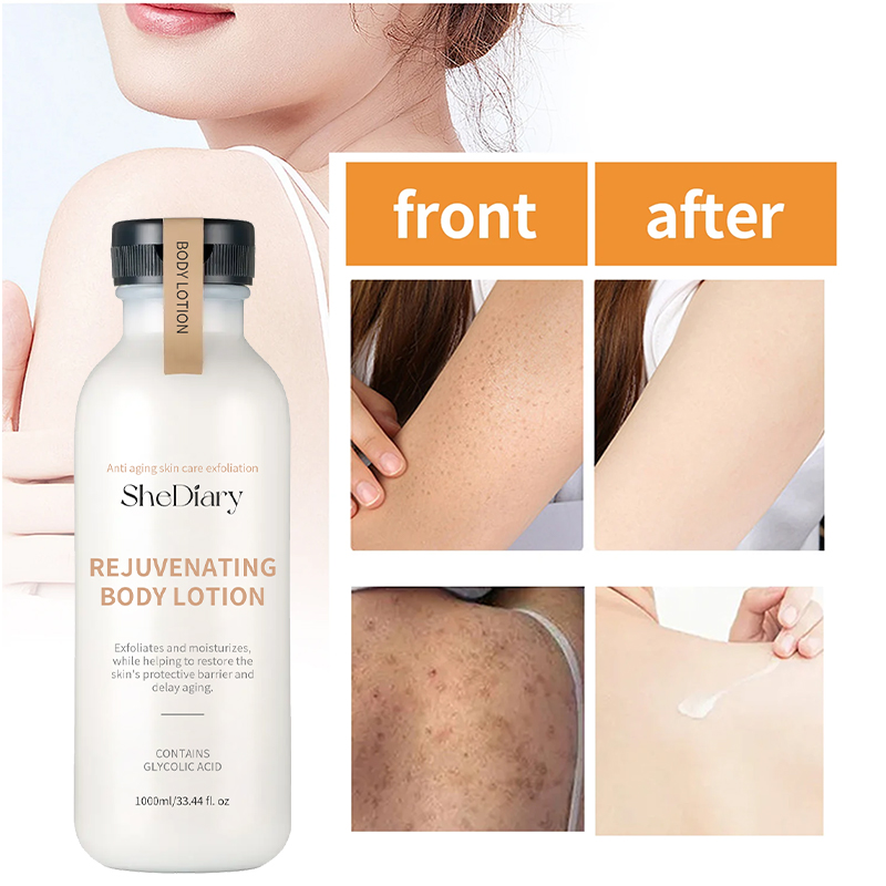 SheDiary 1000ml Body Lotion Natural Vegan Hyaluronic Acid Hydration Skin Moisturizing Rejuvenating Antioxidant Effects