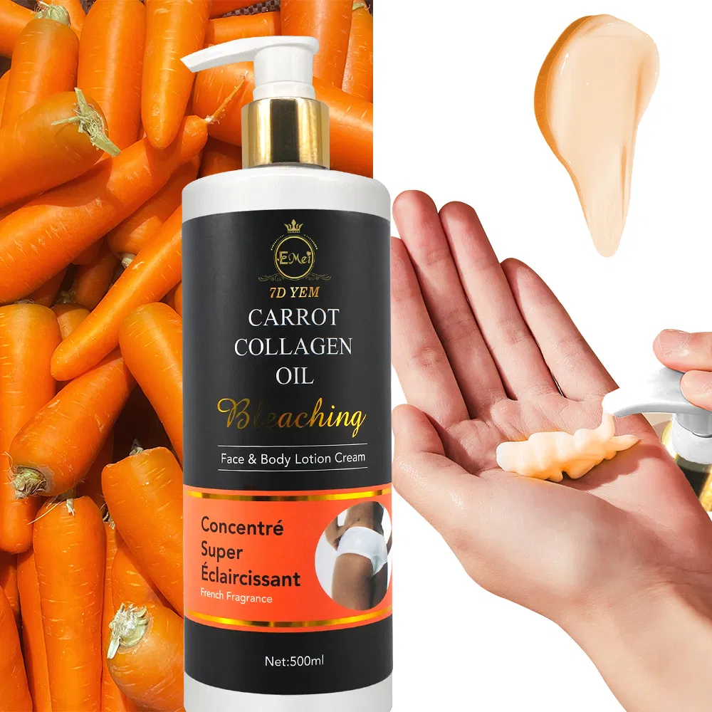 High Quality Brightening Body Lotion Carrot Extract Hydrating Body Lotion Yellow Brightening Carrot Body Lotion