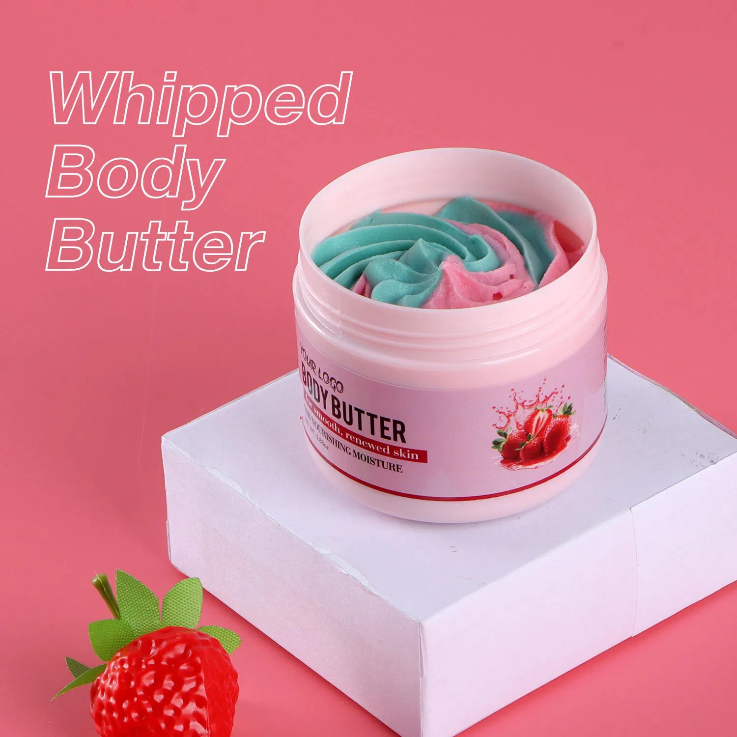 Organic Body Butter Cream Skin Moisturizing Rich Vitamin E Lotion Butter Struuberry Body Lotion