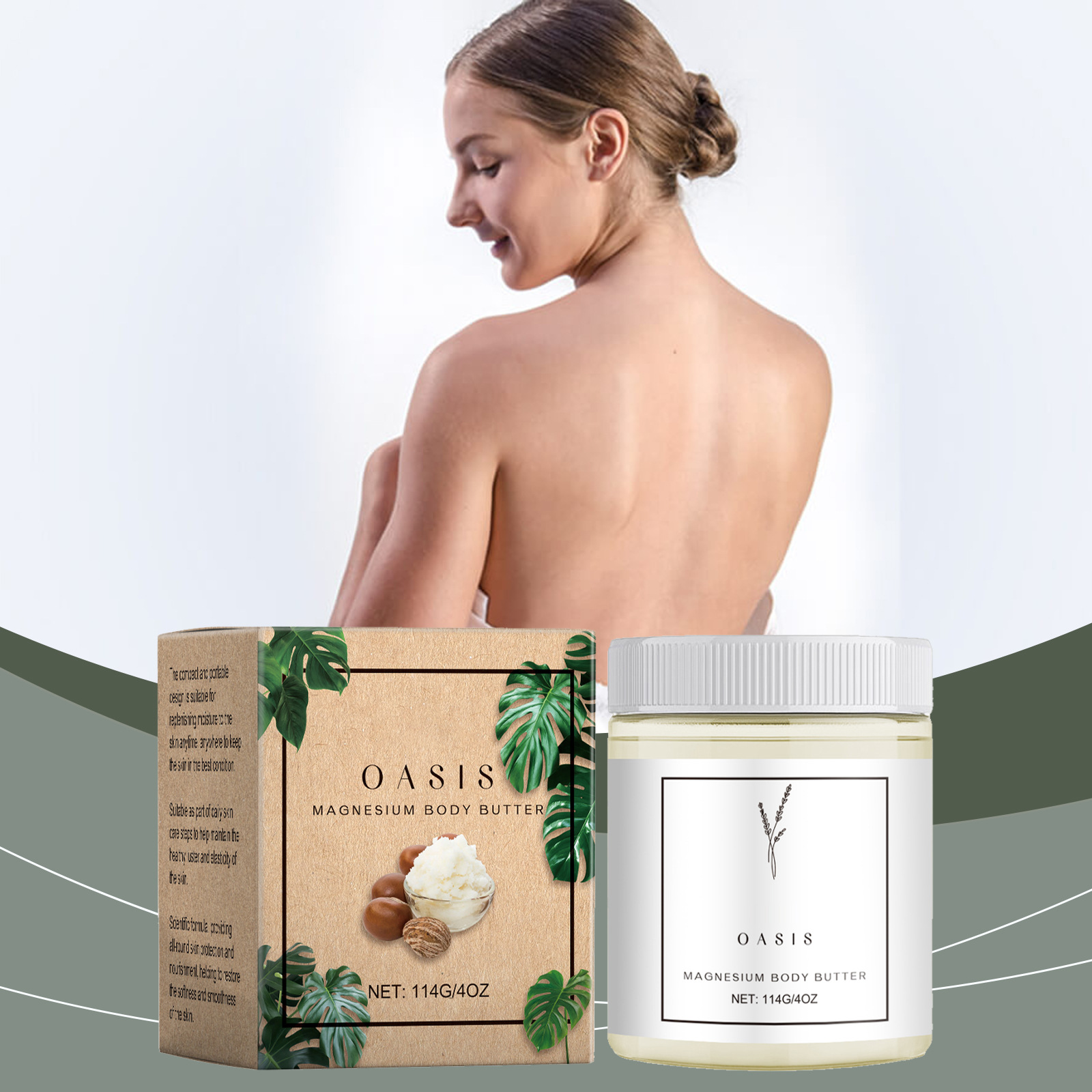 Body Lotion with Shea Butter and Magnesium Gently Moisturizes Hydrates Softens Nourishes Children's Skin 114g in Jar with Lid