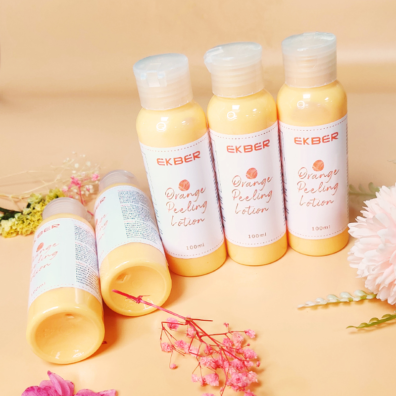 Private Label Whitening Brightening Peeling Orange Vitamin C Lotion Exfoliating Body Face Scrub Peeling Lotion