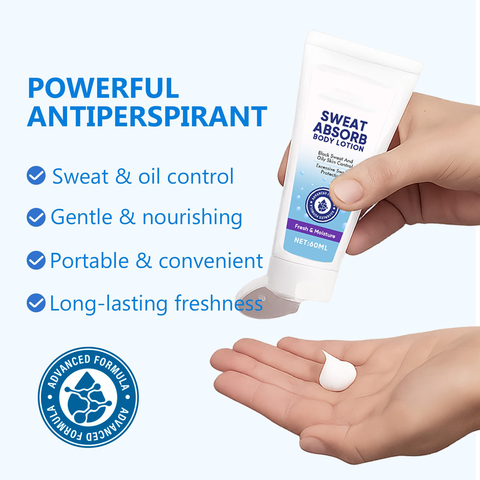Aixin Private Label Powerful Antiperspirant Sweat Oil Control Gentle Nourishing Sweat Absorb Body Lotion