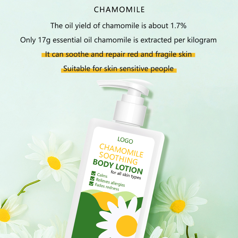 Customized Face and Body Organic Beauty Care Moisturizing Chamomile Body Lotion 500ml for Body Care