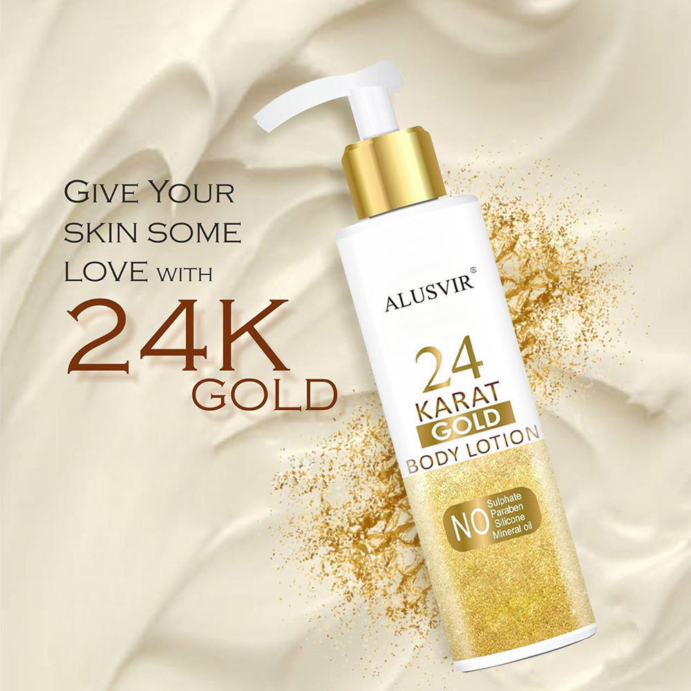 24K Gold Body Lotion Natural Anti Aging Moisturizing Whitening Care Products