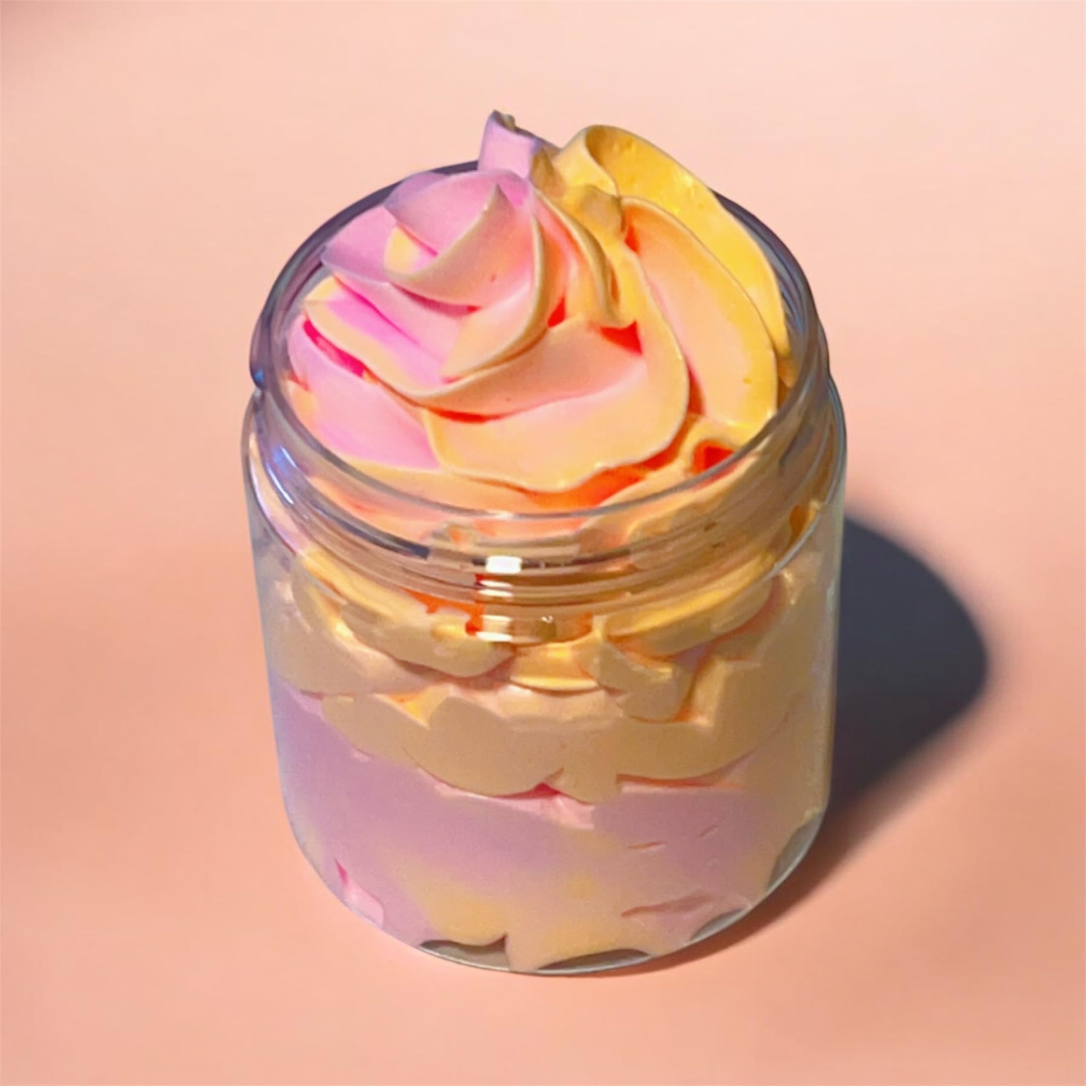 Whipped Body Butter, Peach &amp; Mango Scented Body Moisturizer 4oz; Mango Butter and Shea Butter for Sensitive, Dry Skin