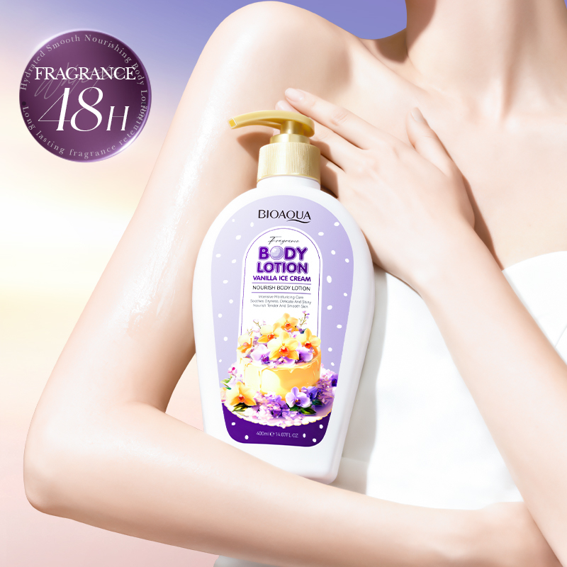 BIOAQUA Vanilla Ice Cream Cake Nourishing Body Lotion for Dry Skin Winter Moisturizer