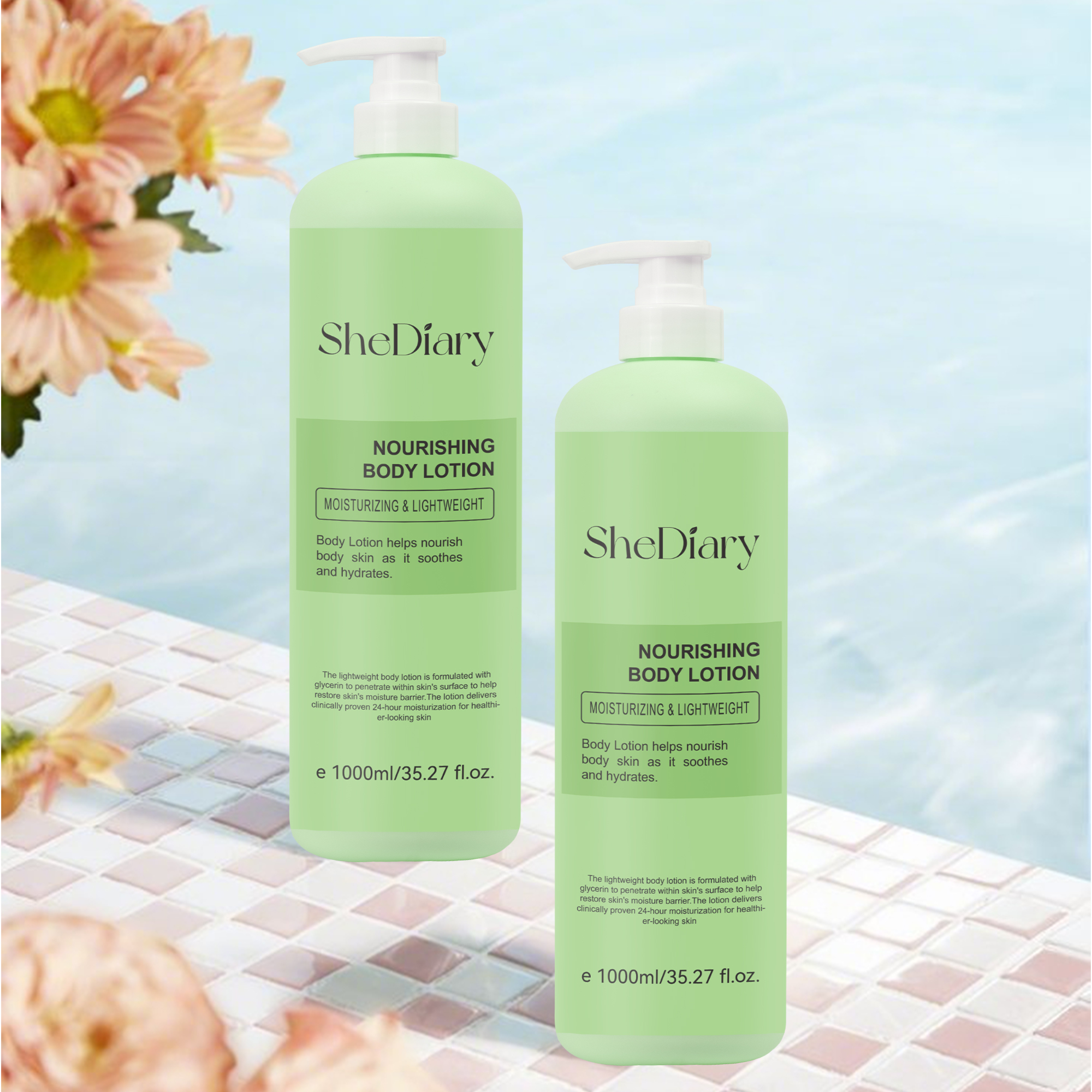 Wholesale Private Label Nourishing Brightening Non-Irritating Body Lotion 1000ml OEM Manufacturer 72-hour Hydration Fresh for