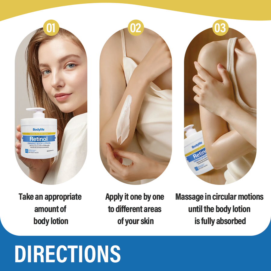 Natural Ingredients Dual Retinol Body Lotion Firming Moisturizer Body Lotion for Dry and Rough Skin