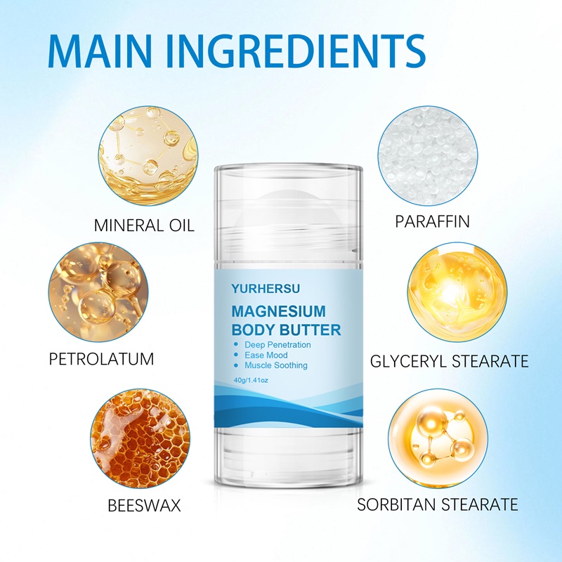 YURHERSU Private Label Magnesium Sleep Cream Hydrating Nourishing Magnesium Body Lotion Magnesium Body Stick for Sleep