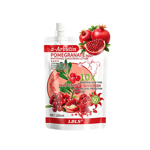LBLS Arbutin Pomegranate Whitening Sunscreen Body Lotion SPF 50 PA+++ Brightening Hydrating UV Protection for Daily Use