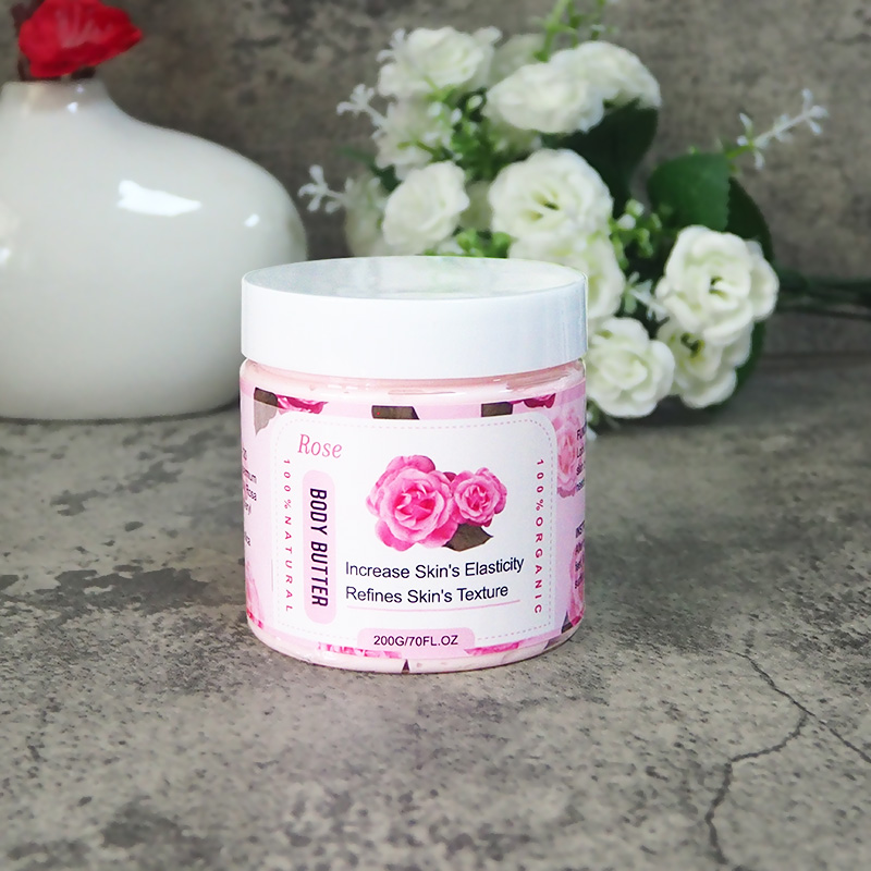 Han Linger Private Label Natural Organic Body Lotion Skin Care Rose Cream Colorful Whipped Body Butter