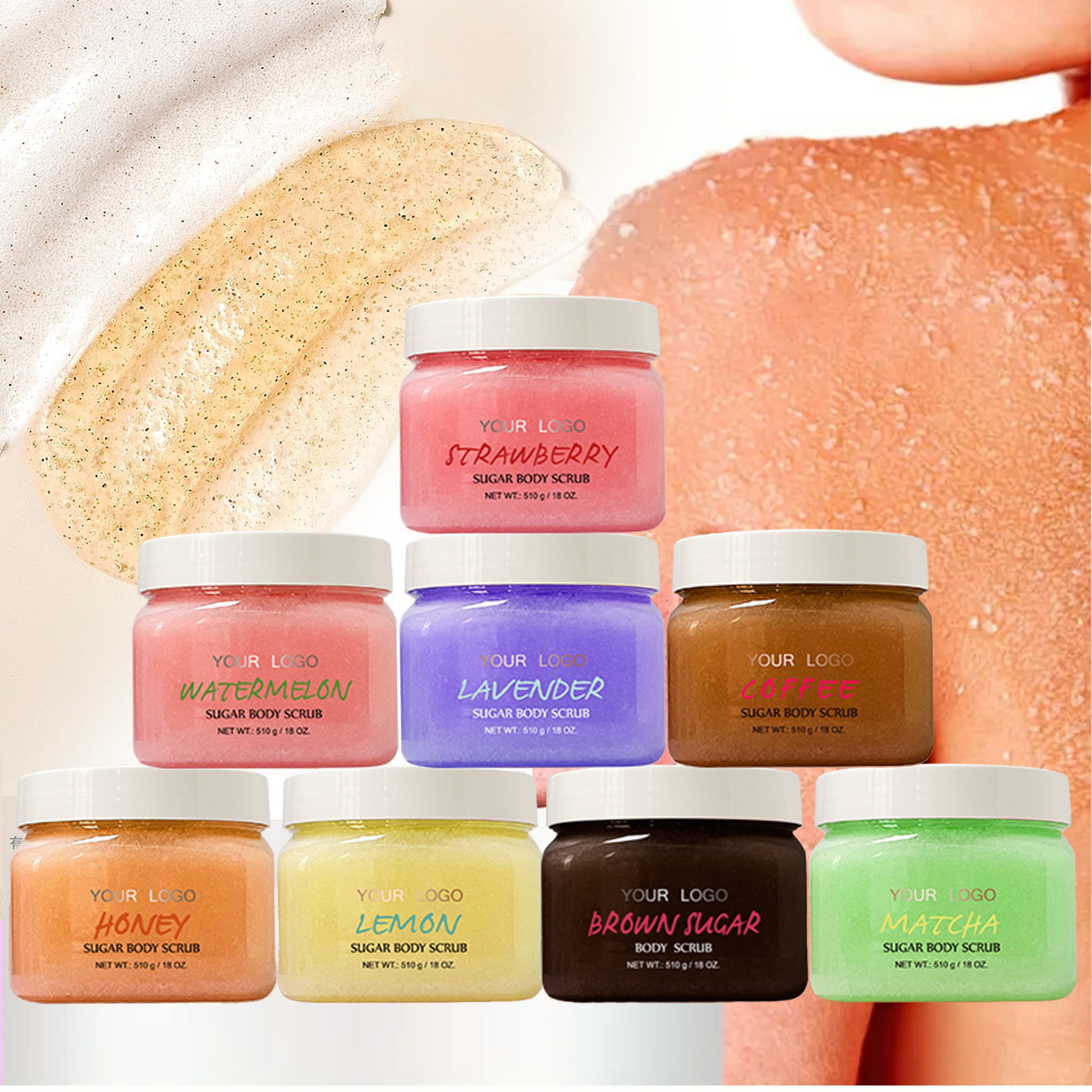 Strawberry Ice Cream Body Scrub Vegan Milk Lemon Coconut Watermelon Vitamin C Exfoliating And Moisturizing Organic Body Products