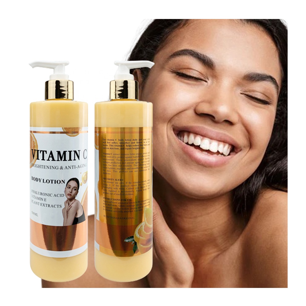 Gluta C Vitamin C Body Lotion Effective Brightening Anti-Acne Exfoliates Moisturizes Non-Greasy Enriched Vitamin C Softer