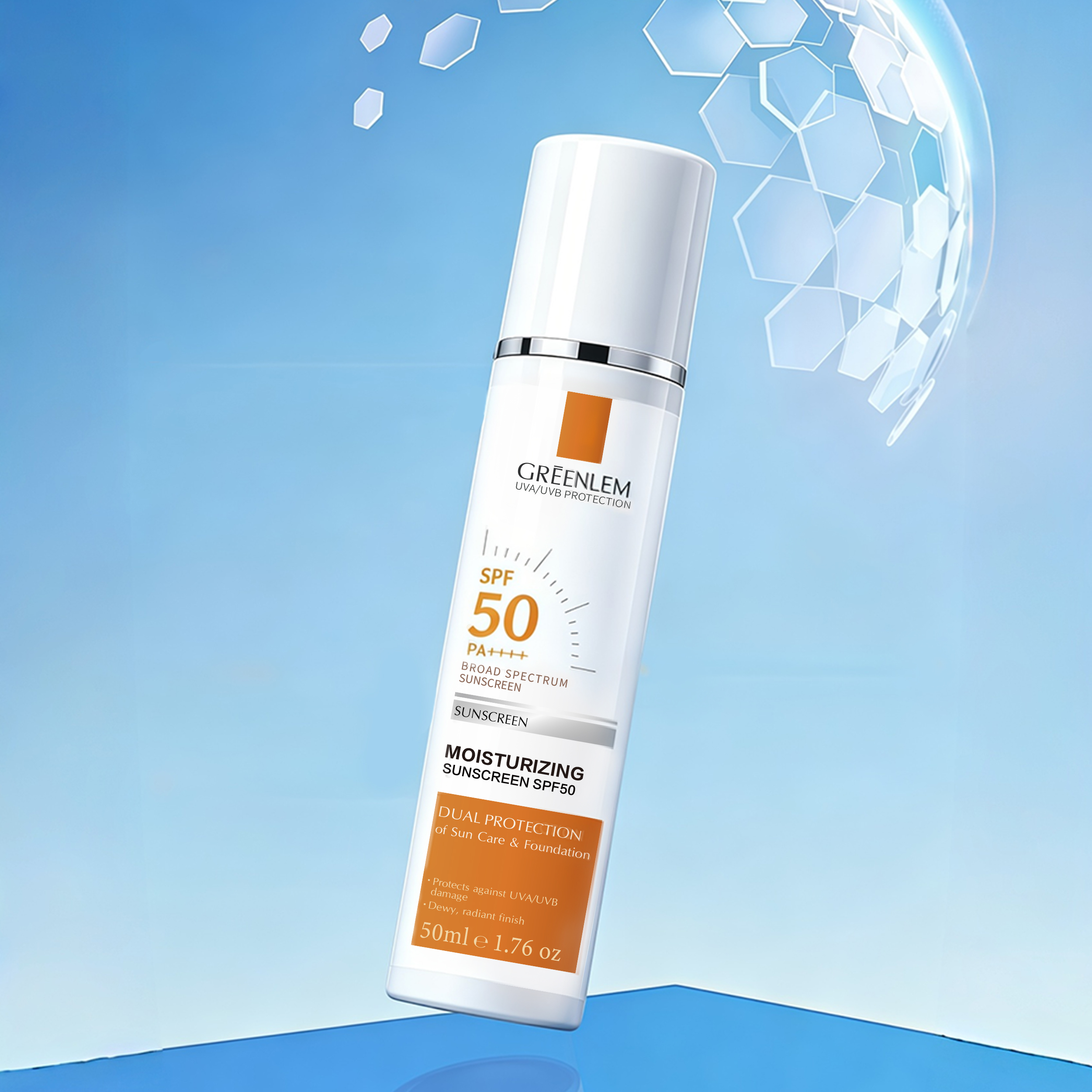 Lightweight Moisturizing Sunscreen Lotion with High SPF Broad Spectrum Protection for Daily Face &amp; Body Use