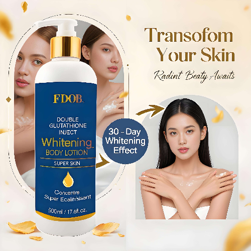 Custom Brightening Body Lotion - Natural Formula for Fairer Skin, Moisturizing and Gentle (OEM Private Label Available)