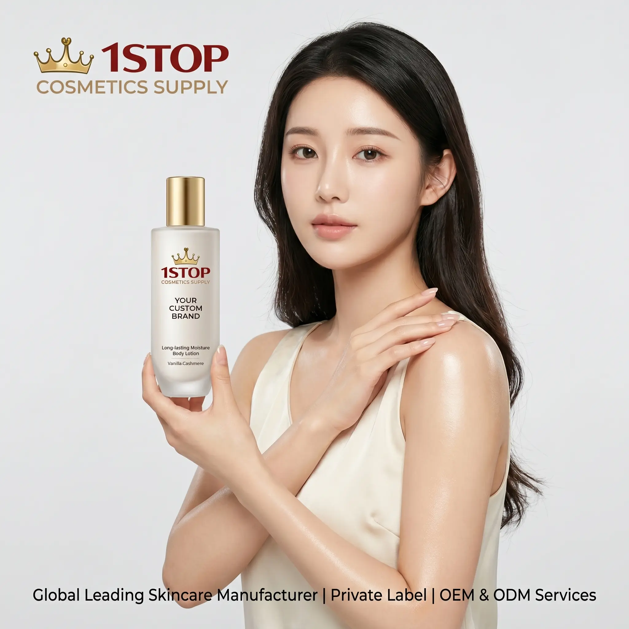 Vitamin-Enriched Body Lotion With a Refreshing Scent for 24-Hour Hydration Daily Care Eco-Conscious Design Stock