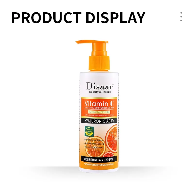 Nourishing Deep Moisturizing Organic Vitamin C Skin Whitening Body Lotion