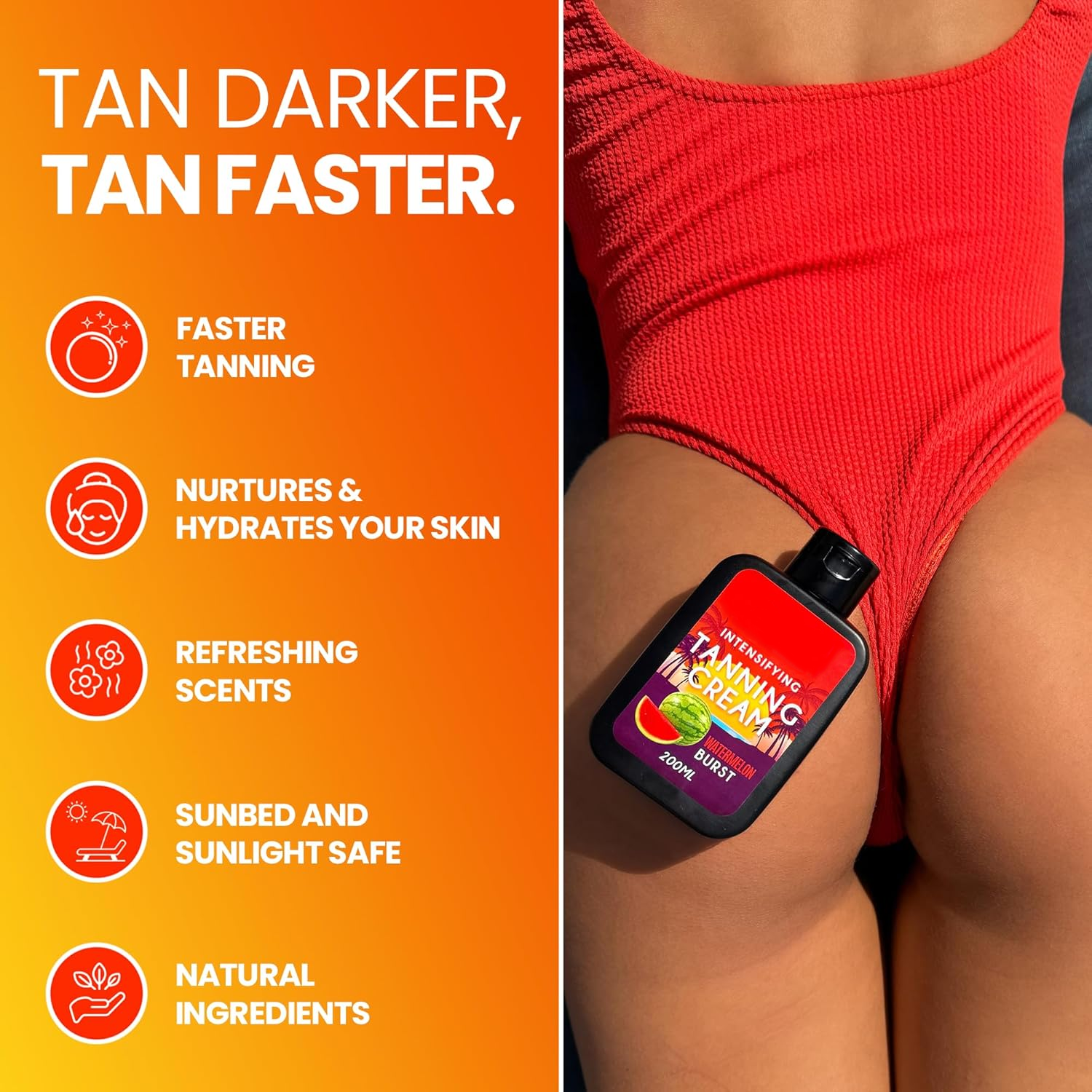 Intensive Tan Accelerator Tanner Cream Beach Outdoor Sun Tan Accelerator Dark Body Self Sunscreen Tanning Cream Tanning Lotion