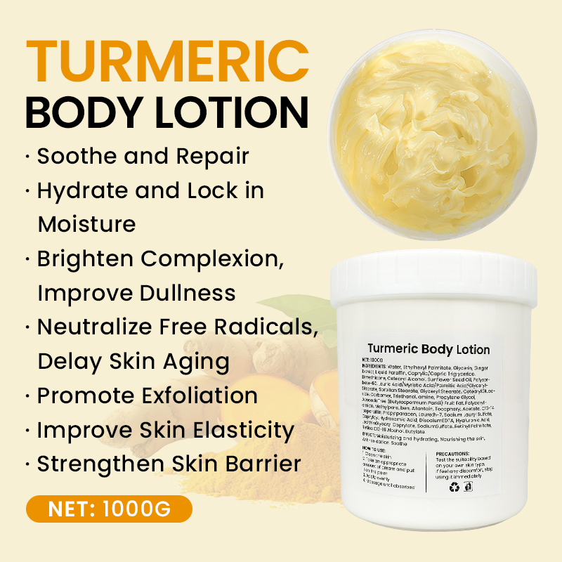 Hyaluronic Acid &amp; Ginger Extract Turmeric Body Lotion Brightening &amp; Refreshing