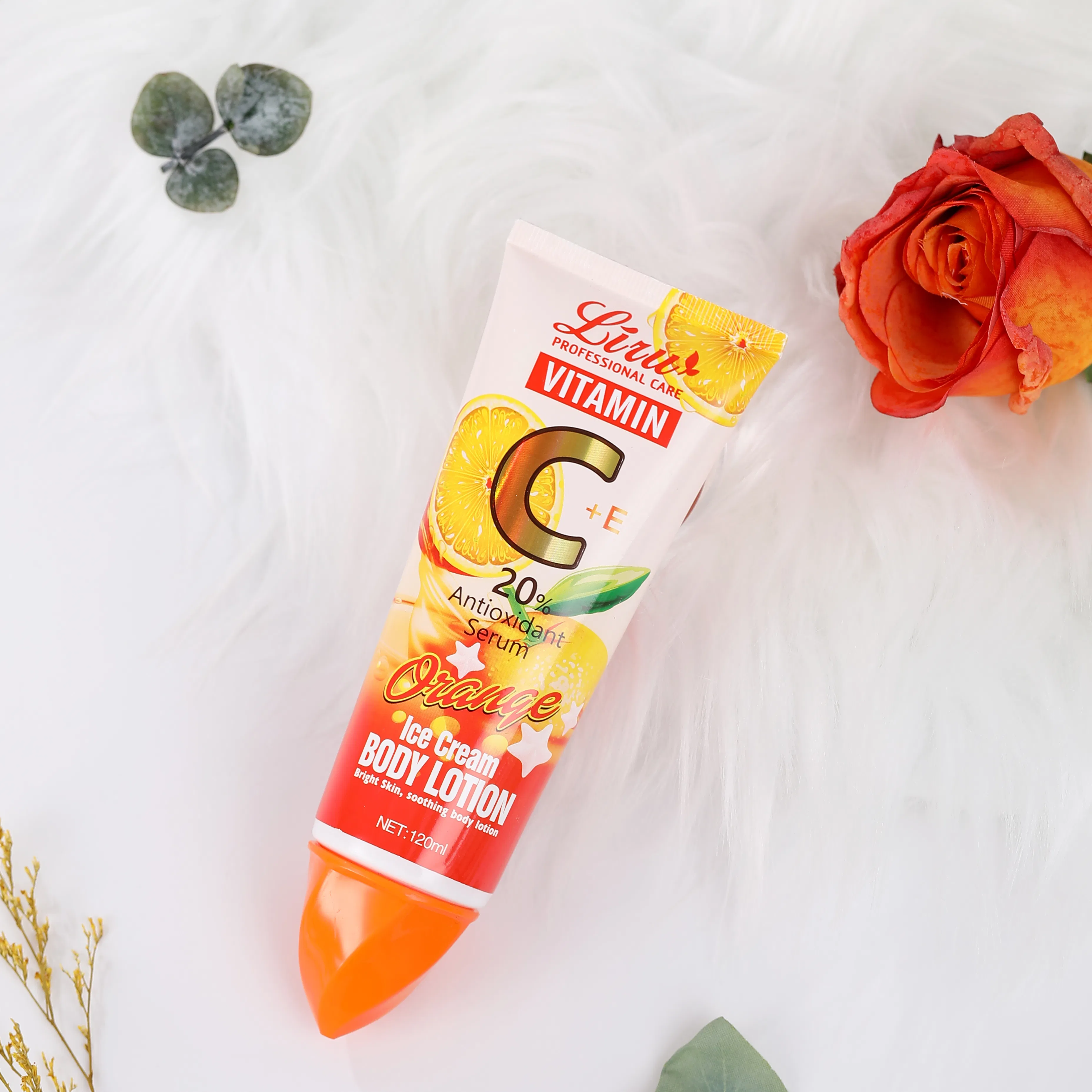 Liru Wholesale OEM Available Natural Vitamin C Antioxidant Repairing Brightening Body Lotion