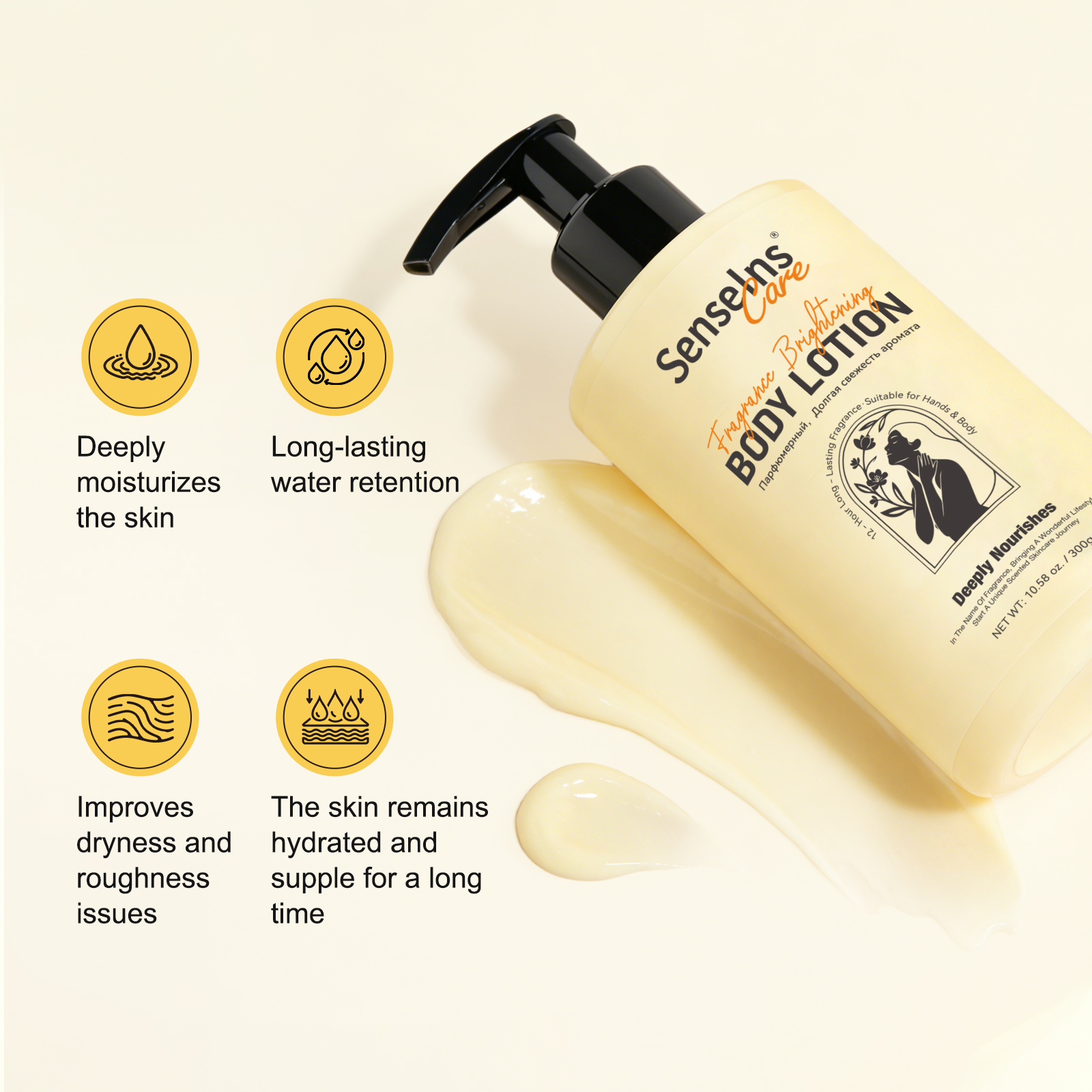 OEM Fragrance Brightening Body Lotion Private Label Organic Moisturizing Nourishing Lightening Hydration Body Lotion