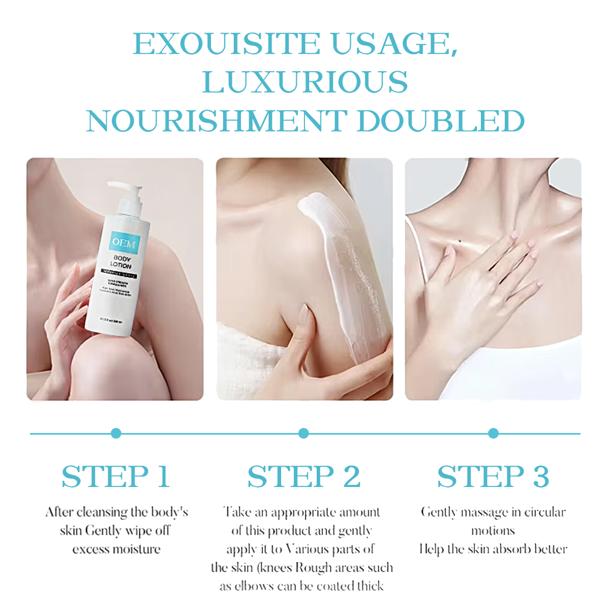 OEM Liquid Anti-Dry Crack Long-Lasting Brightening Moisturizing Whitening Body Lotion for All Skin Types