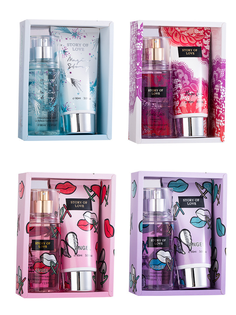 Best-selling Eco-Friendly Luxurious ARAB Fragrance Body Lotion and Spray Set for Men and Women-Long-lasting Fruity Floral Scent