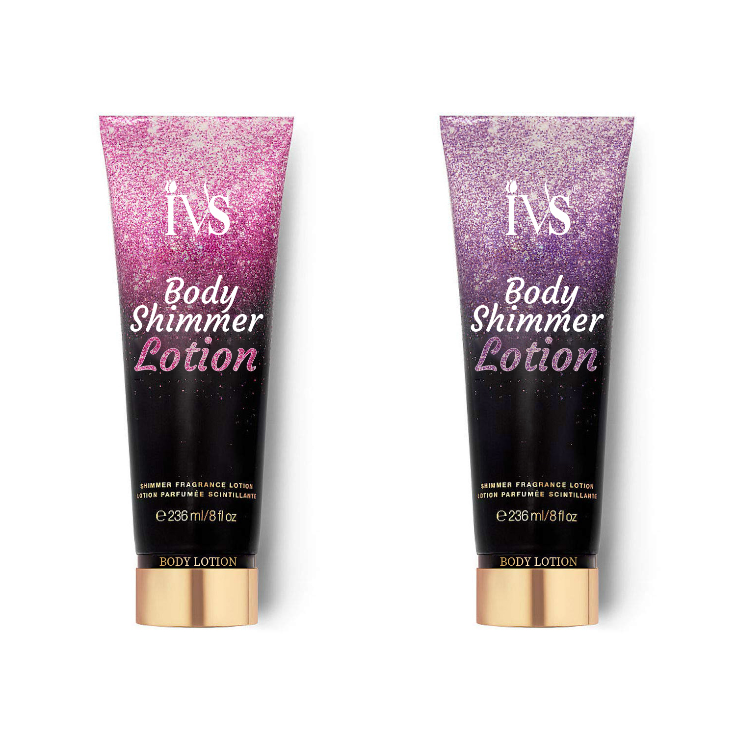 IVS OEM ODM Factory Private Label Body Lotion Logo Natural Body Hydrating Shimmer Lotion for Skin Care Body Shimmer Lotion