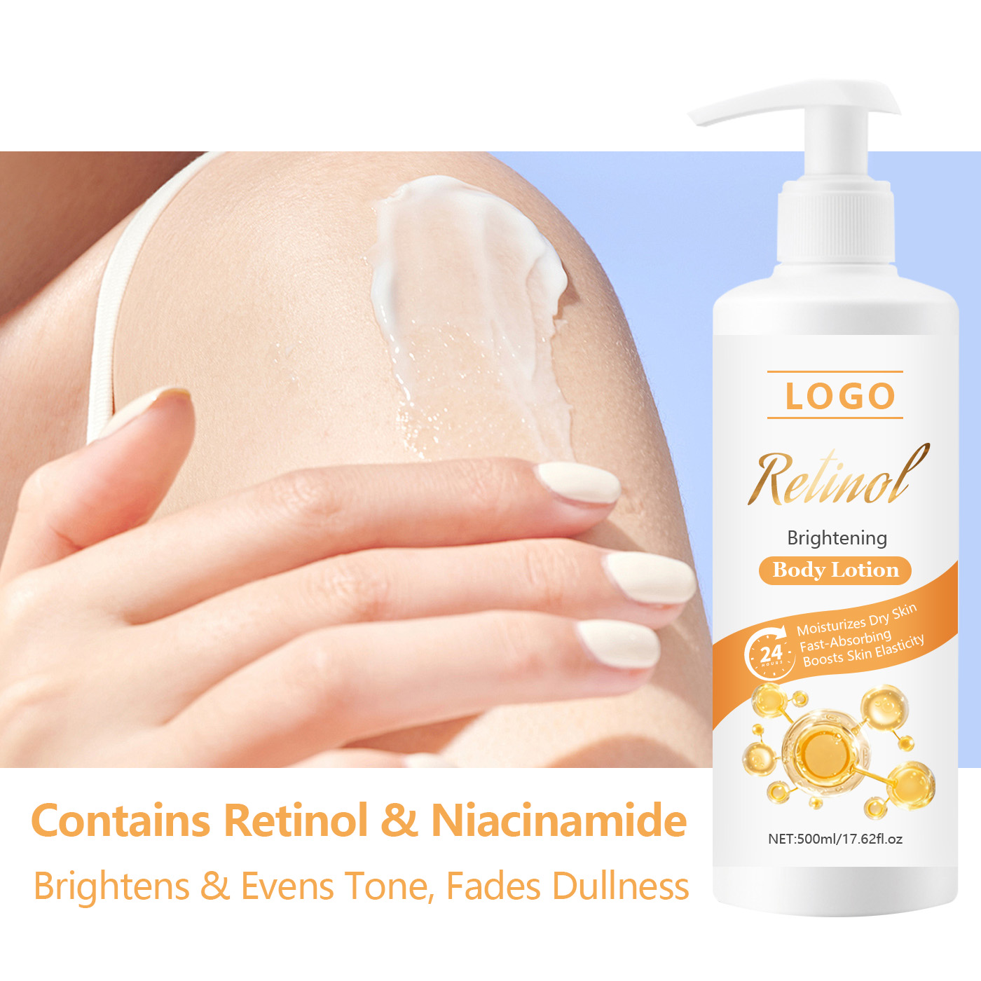 Factory-direct Wholesale Retinol-enriched Body Lotion for Brightening, Hydration, Moisturizing, and Nourishing the Skin