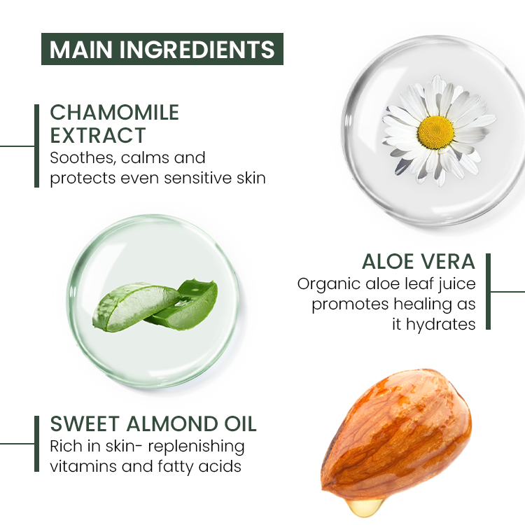 Moisturizing Body Lotion Organic Chamomile Aloe Vera Extract for Sensitive Skin Care Deep Hydration Soothes Dryness