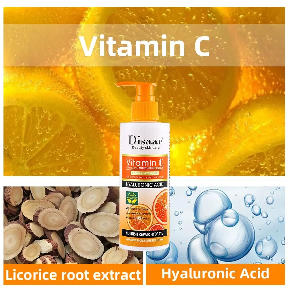 OEM Wholesale Nourishing Deep Moisturizing Organic Vitamin C Skin Whitening Body Lotion