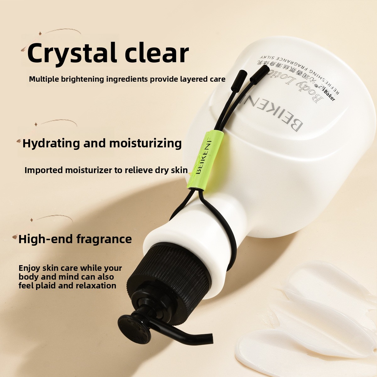 Bekeni Lady Fragrant Nourishing Body Lotion 300ml Hydrating Moisturizing Exfoliating Soothing Dry Skin Autumn/Winter